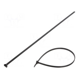 Cable tie | L: 360mm | W: 6.1mm | polyamide | 490N | black | Ømax: 93mm
