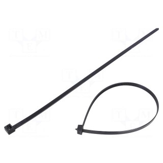 Cable tie | L: 368mm | W: 7.6mm | polyamide | 533N | black | Ømax: 96mm