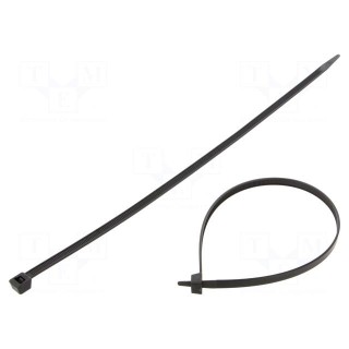 Cable tie | L: 368mm | W: 7.6mm | polyamide | 540N | black | 100pcs.