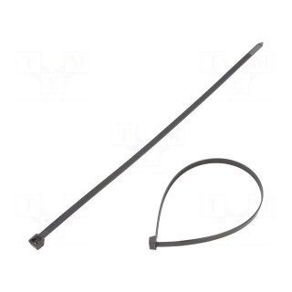 Cable tie | L: 370mm | W: 7.6mm | polyamide | 550N | black | Ømax: 103.5mm