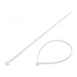 Cable tie | L: 370mm | W: 7.6mm | polyamide | 550N | natural | UL94V-2