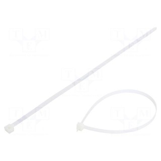 Cable tie | L: 380mm | W: 7.6mm | polyamide | 667N | natural | Ømax: 102mm