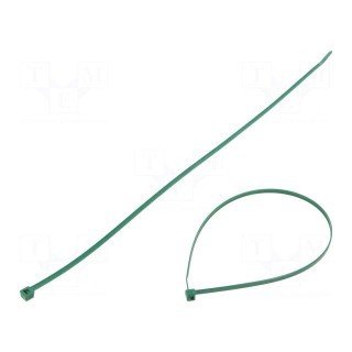 Cable tie | L: 390mm | W: 4.7mm | polyamide | 335N | green | Ømax: 110mm