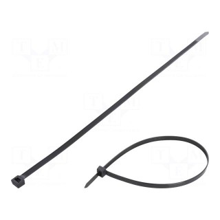 Cable tie | L: 400mm | W: 7.6mm | polyamide | 533N | black | Ømax: 105mm