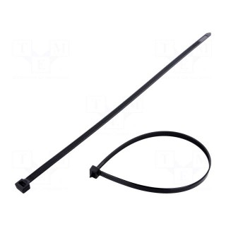 Cable tie | L: 400mm | W: 9mm | polyamide | 778N | black | Ømax: 105mm