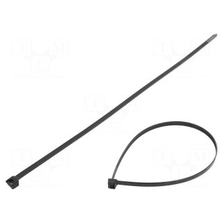 Cable tie | L: 430mm | W: 9mm | polyamide | 800N | black | Ømax: 130.5mm