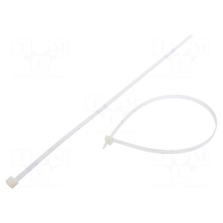 Cable tie | L: 450mm | W: 7.6mm | polyamide | 533N | natural | Ømax: 130mm