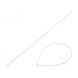 Cable tie | L: 450mm | W: 7.6mm | polyamide | 550N | natural | UL94V-2