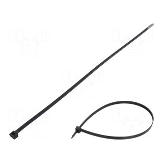 Cable tie | L: 450mm | W: 7.6mm | polyamide | 667N | black | Ømax: 130mm