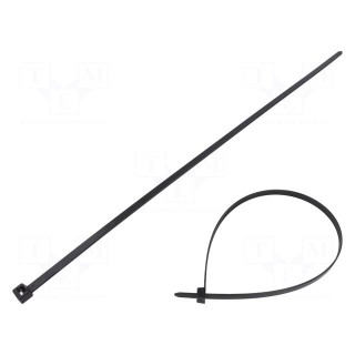 Cable tie | L: 460mm | W: 7.6mm | polyamide | 535N | black | Ømax: 125mm