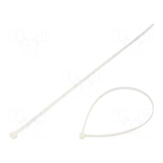 Cable tie | L: 550mm | W: 9mm | polyamide | 800N | natural | Ømax: 163.5mm