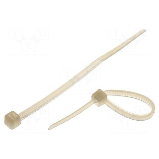 Cable tie | L: 62mm | W: 2.4mm | polyamide | 78.5N | natural | Ømax: 11mm