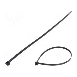 Cable tie | L: 650mm | W: 9mm | polyamide | 778N | black | Ømax: 190mm