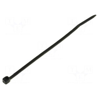 Cable tie | L: 71mm | W: 1.6mm | polyamide | black | Ømax: 11mm