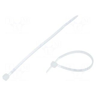 Cable tie | L: 71mm | W: 1.6mm | polyamide | natural | Ømax: 11mm
