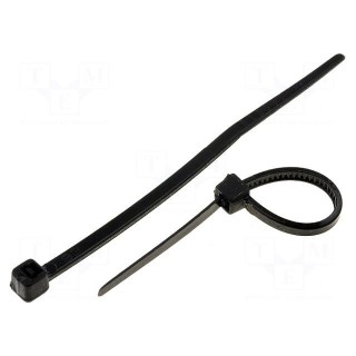 Cable tie | L: 75mm | W: 2.4mm | polyamide | 78.5N | black | Ømax: 15mm