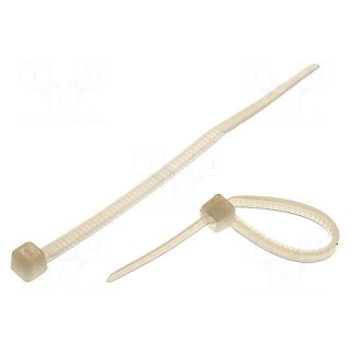 Cable tie | L: 75mm | W: 2.4mm | polyamide | 78.5N | natural | Ømax: 15mm