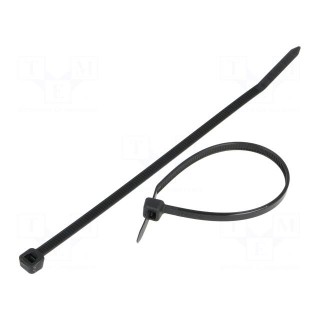 Cable tie | L: 250mm | W: 4.8mm | polyamide | 220N | black | Ømax: 60mm