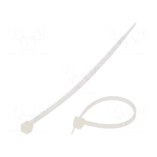 Cable tie | L: 80mm | W: 2.5mm | polyamide | 80N | natural | Ømax: 14mm
