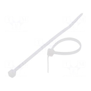 Cable tie | L: 80mm | W: 2.5mm | polyamide | 80N | natural | Ømax: 16mm