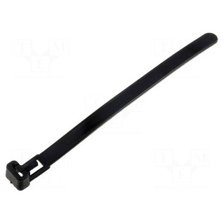Cable tie | multi use | L: 125mm | W: 7.6mm | polyamide | 215.6N | black