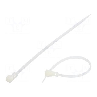 Cable tie | multi use | L: 150mm | W: 3.6mm | polyamide | 177N | natural