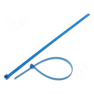 Cable tie | multi use | L: 195mm | W: 4.7mm | polyamide | 245N | blue