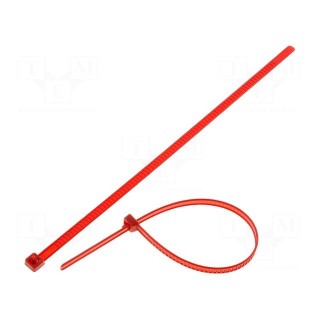 Cable tie | multi use | L: 195mm | W: 4.7mm | polyamide | 245N | red