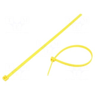 Cable tie | multi use | L: 195mm | W: 4.7mm | polyamide | 245N | yellow