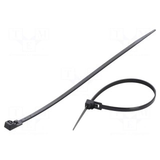 Cable tie | multi use | L: 200mm | W: 4.8mm | polyamide | 222N | black