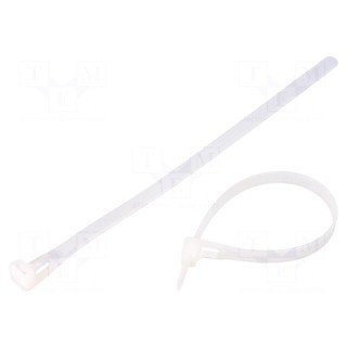 Cable tie | multi use | L: 200mm | W: 7.2mm | polyamide | natural