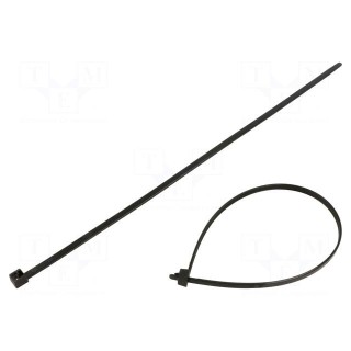 Cable tie | multi use | L: 300mm | W: 4.8mm | polyamide | 200N | black