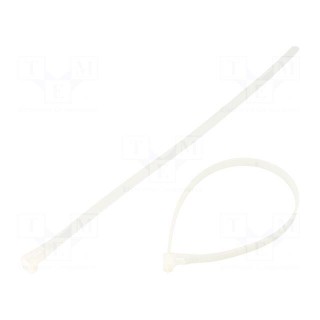 Cable tie | multi use | L: 300mm | W: 7.2mm | polyamide | natural