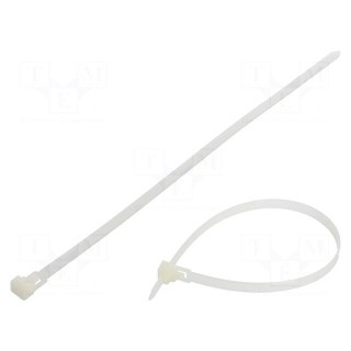 Cable tie | multi use | L: 300mm | W: 7.6mm | polyamide | 222N | natural