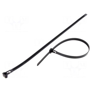 Cable tie | multi use | L: 300mm | W: 8mm | polyamide | 215.6N | black