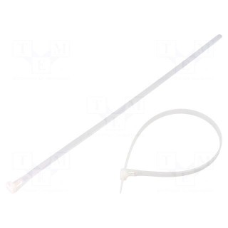 Cable tie | multi use | L: 350mm | W: 7.2mm | polyamide | natural