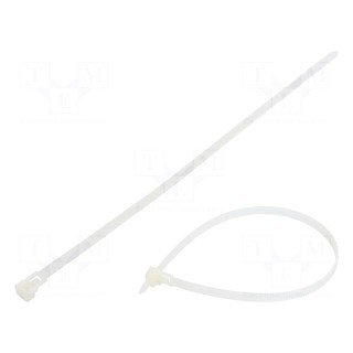 Cable tie | multi use | L: 350mm | W: 7.6mm | polyamide | 222N | natural