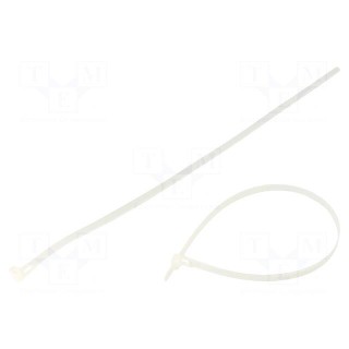 Cable tie | multi use | L: 400mm | W: 7.2mm | polyamide | natural