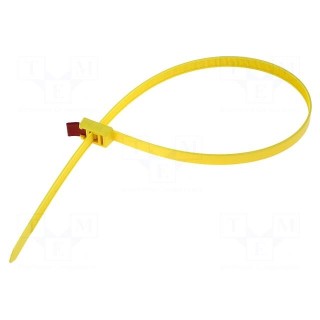 Cable tie | multi use | L: 750mm | W: 13mm | polyamide | 888N | yellow