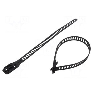 Cable tie | multi use | polyurethane thermoplastic TPE-U | black