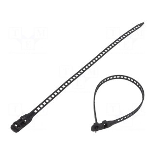 Cable tie | multi use | polyurethane thermoplastic TPE-U | black
