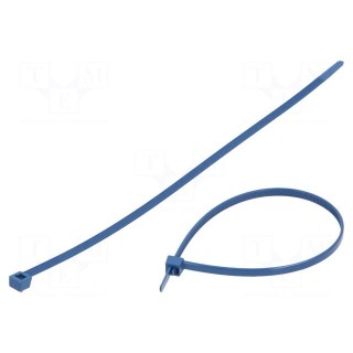 Cable tie | multi use,with metal | L: 250mm | W: 4.6mm | 225N | blue