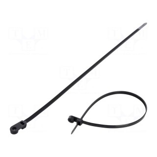 Cable tie | with a hole for screw mounting | L: 420mm | W: 7.6mm