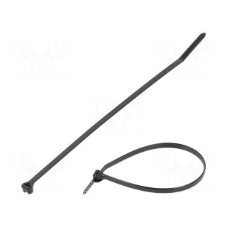 Cable tie | with a metal clasp | L: 155mm | W: 3.6mm | polyamide | 178N