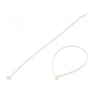 Cable tie | with a metal clasp | L: 203mm | W: 3.6mm | polyamide | 178N
