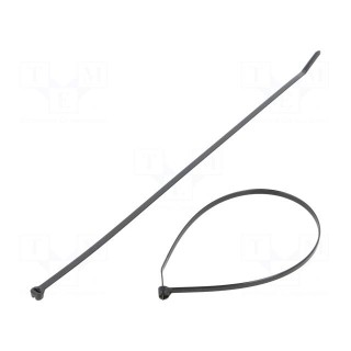 Cable tie; with a metal clasp; L: 384mm; W: 4.7mm; polyamide; 222N