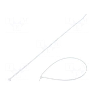 Cable tie | with a metal clasp | L: 538mm | W: 7mm | polyamide | 534N
