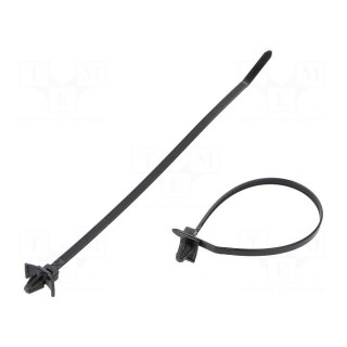 Cable tie | with fixing lugs | L: 198mm | W: 4.8mm | polyamide | 222N