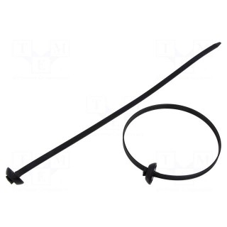 Cable tie | with fixing lugs | L: 375mm | W: 7.6mm | polyamide | 700N