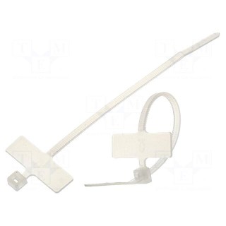 Cable tie | with label | L: 100mm | W: 2.5mm | polyamide | natural